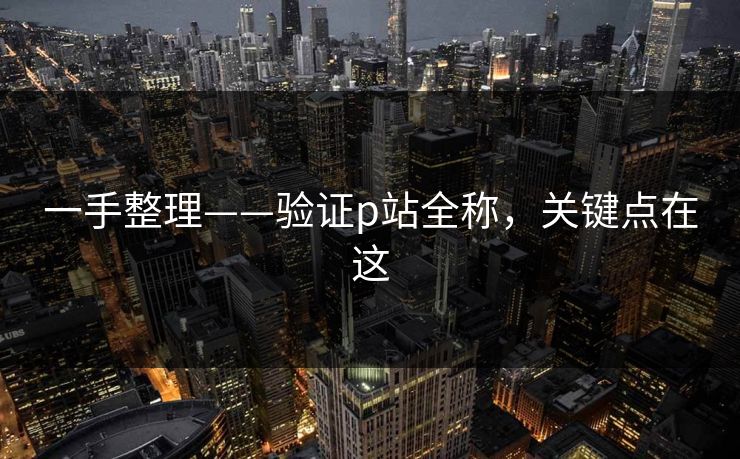 一手整理——验证p站全称，关键点在这