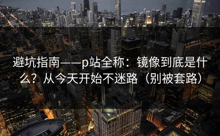 避坑指南——p站全称：镜像到底是什么？从今天开始不迷路（别被套路）